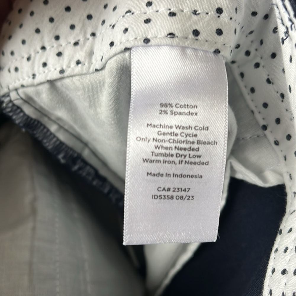 NWT Talbots Perfect Crop Pant, Navy, Size 12 - Picture 9 of 9